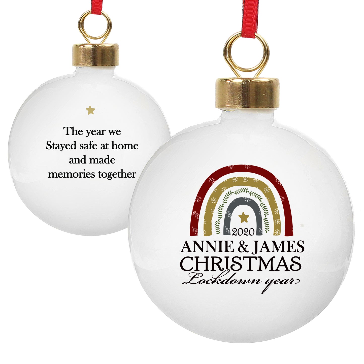 Personalised Christmas Lockdown Year (2020) Bauble