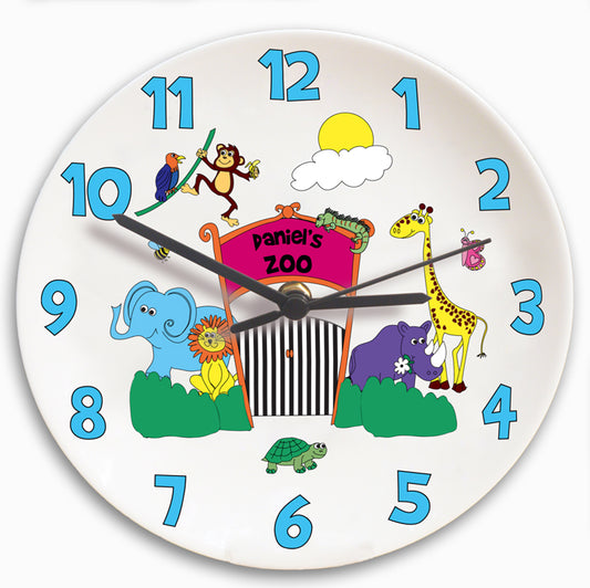 Personalised China Zoo Clock