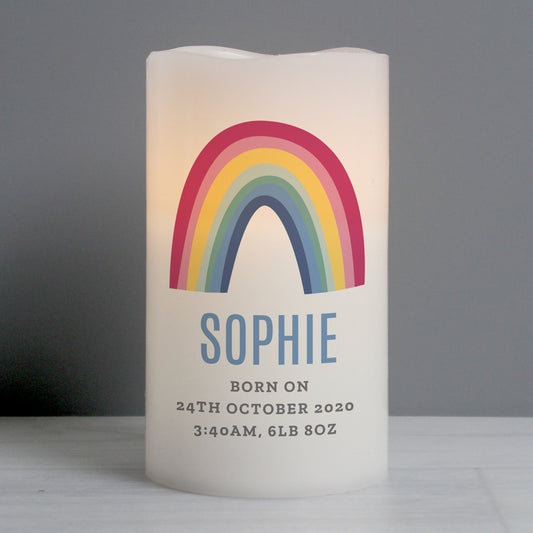 Personalised Rainbow LED 'Candle'