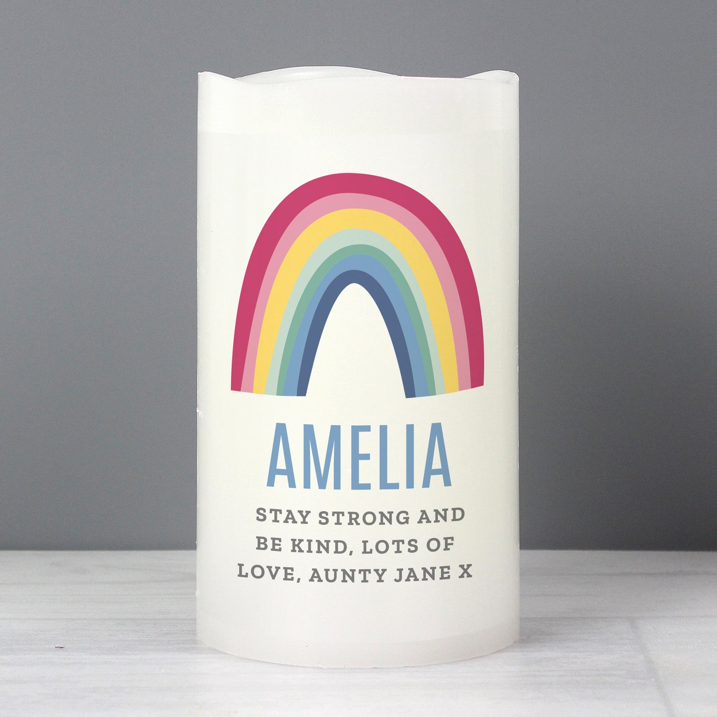 Personalised Rainbow LED 'Candle'