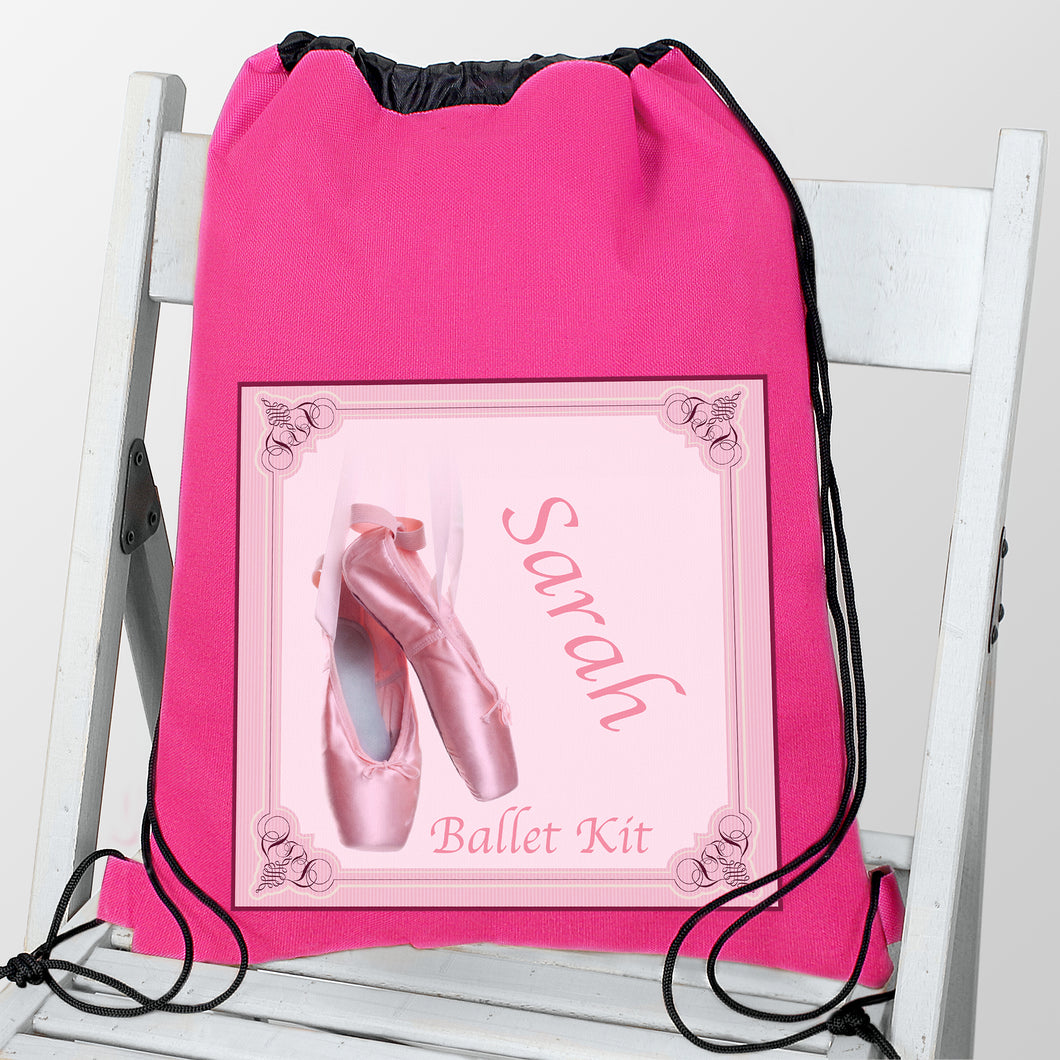 Personalised Ballet Shoes Swim / Gym / Kit Bag