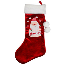 Personalised Pocket Santa Red Christmas Stocking