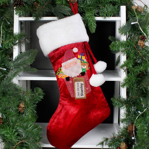Personalised Santa Claus Red Christmas Stocking