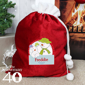 Personalised The Snowman and Snowdog Christmas Sack