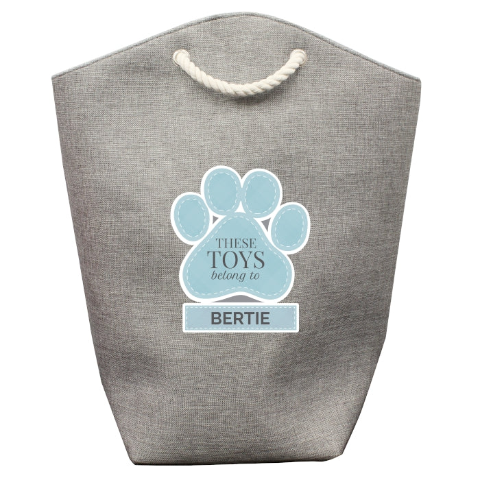 Personalised Paw Prints Storage Bag - Available in Blue or Pink