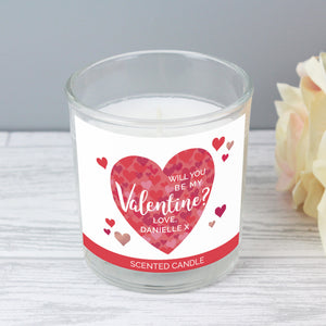 Personalised Valentine's Day Confetti Hearts Scented Jar Candle