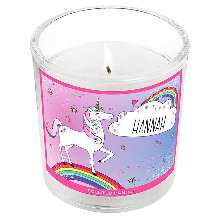 Personalised Unicorn Scented Jar Candle