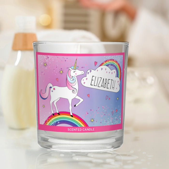 Personalised Unicorn Scented Jar Candle