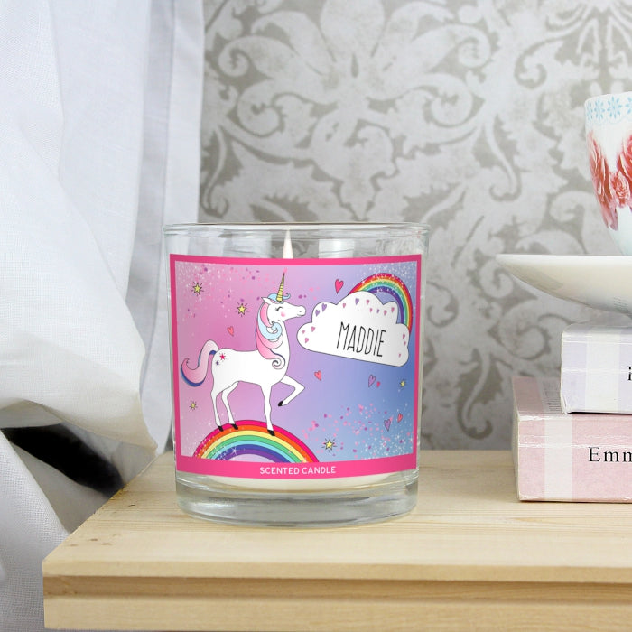 Personalised Unicorn Scented Jar Candle