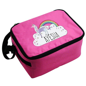 Personalised Unicorn Pink Lunch Bag