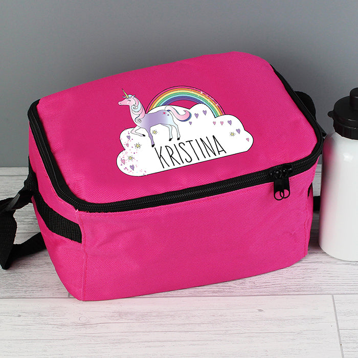 Personalised Unicorn Pink Lunch Bag