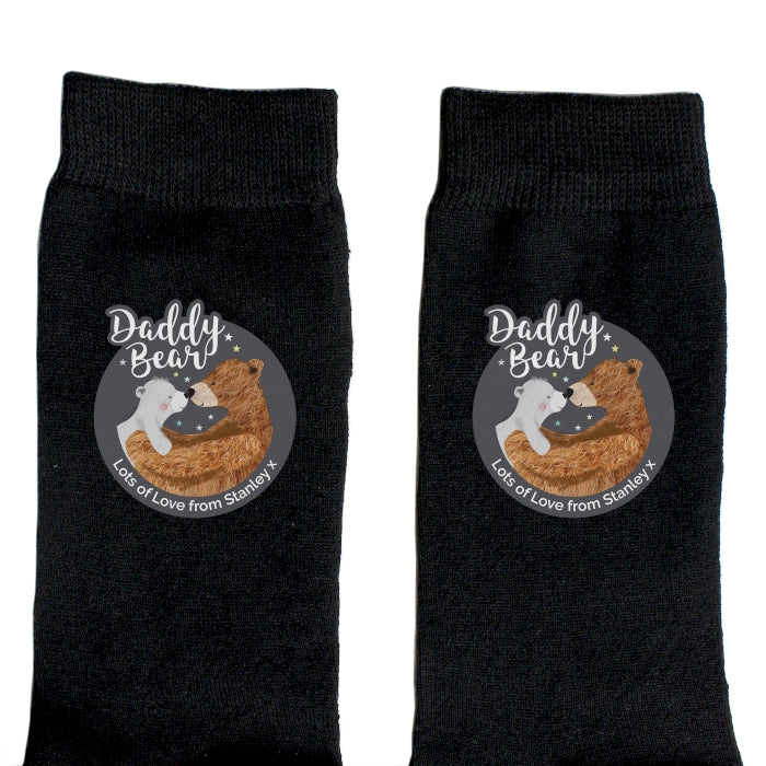 Personalised 'Daddy Bear' Men's Socks