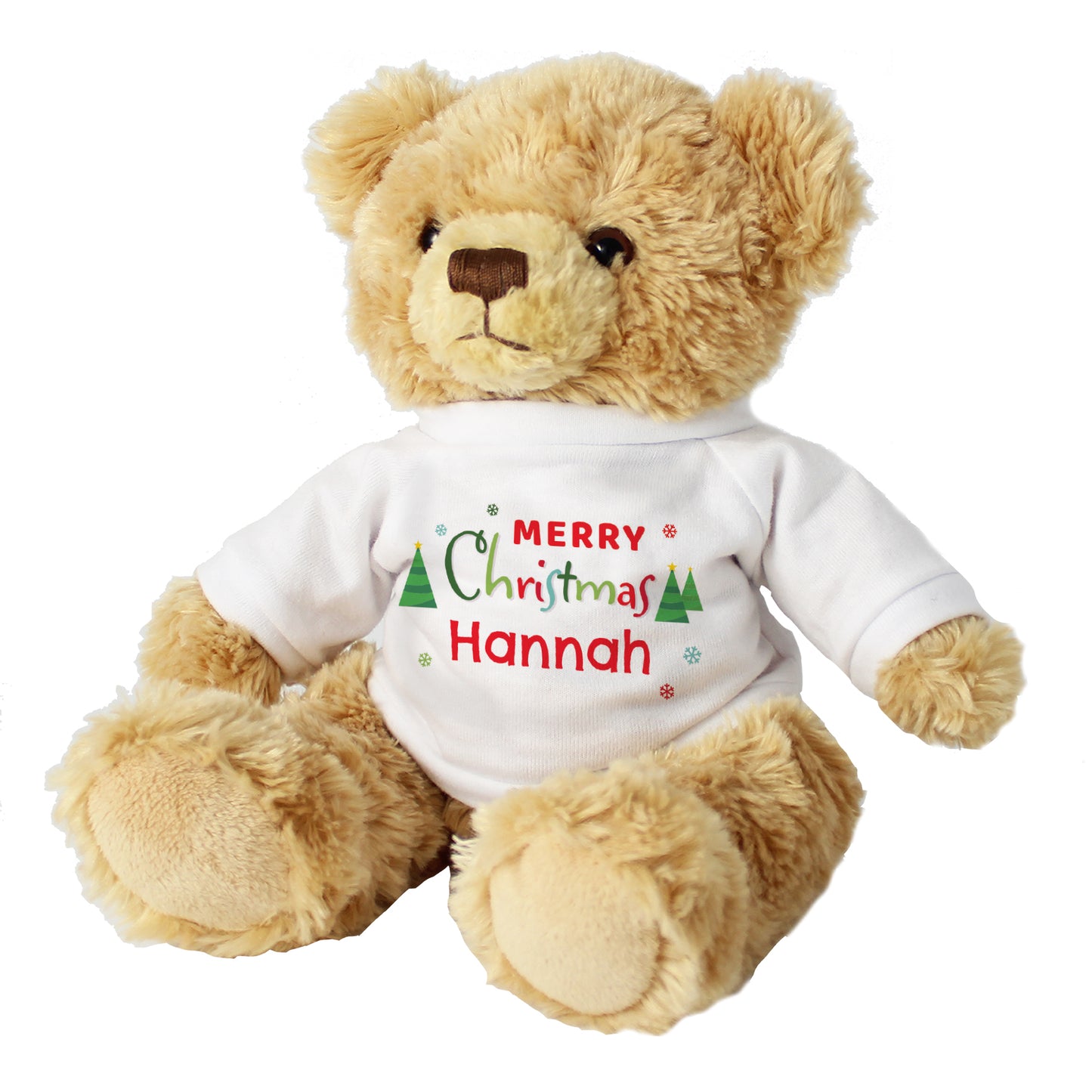 Personalised Merry Christmas Soft Toy Teddy Bear