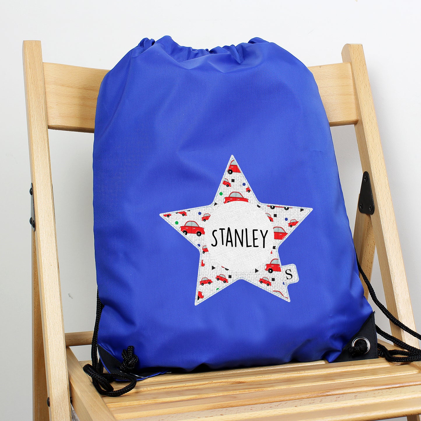 Personalised Star with Car Pattern Gym / Kit Bag