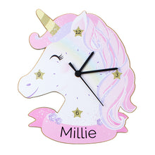 Personalised Unicorn Head Wooden Clock