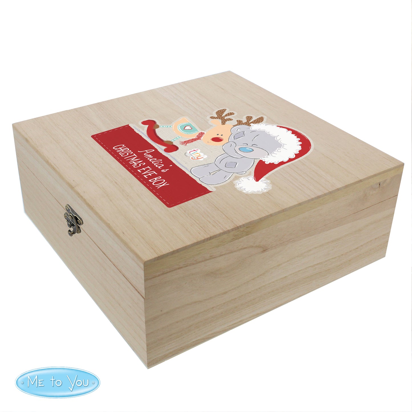 Personalised Tiny Tatty Teddy (Me to You) Large Wooden Christmas Eve Box