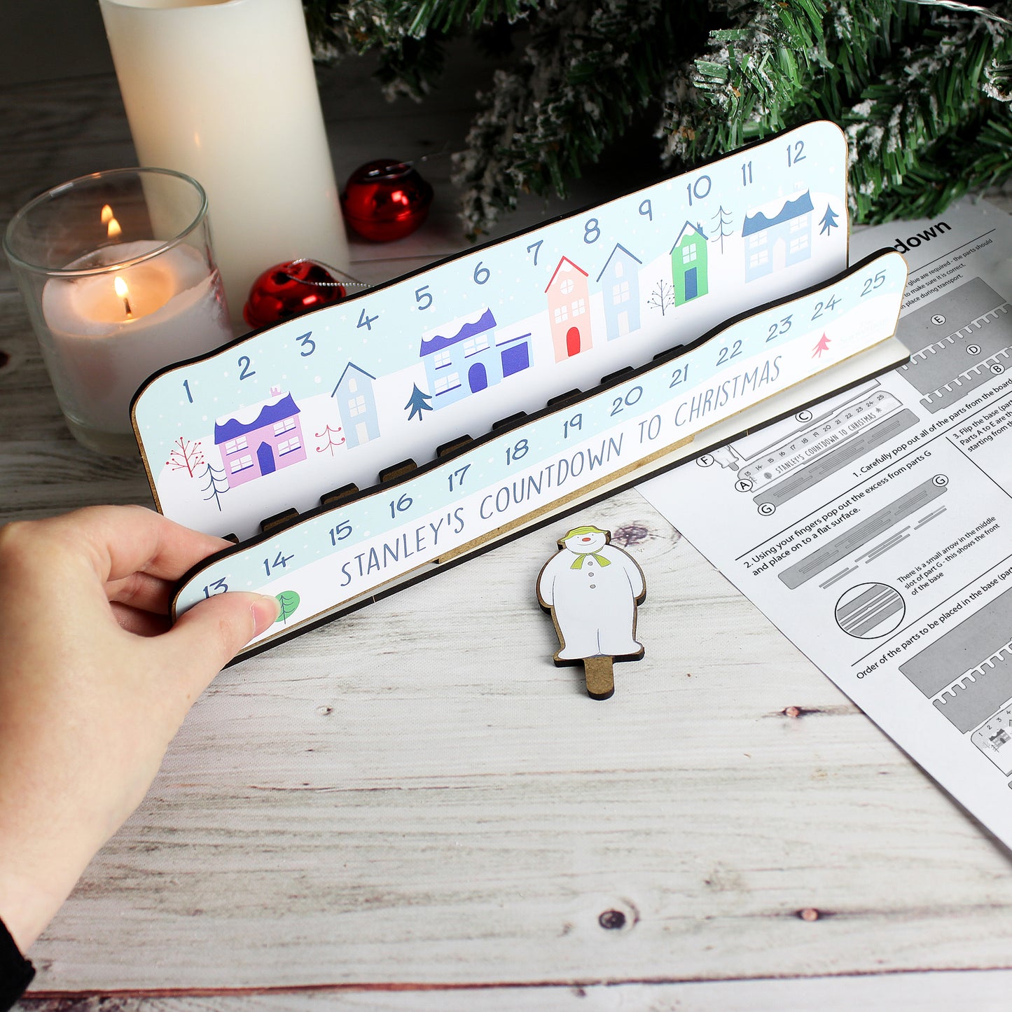 Personalised Make Your Own The Snowman Christmas Advent Countdown Kit