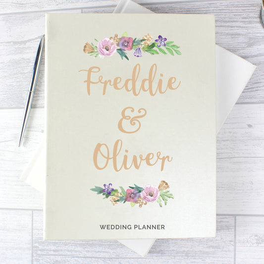 Personalised Wedding Planner - Floral Watercolour Design