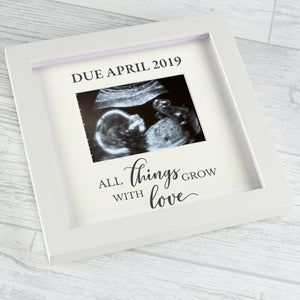 Personalised 'All Things Grow' 4 x 3 Baby Scan Frame