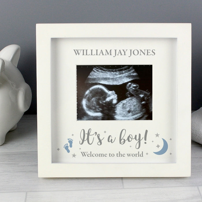 Personalised 'It's A Boy' or 'It's A Girl' 4 x 3 Baby Scan Frame