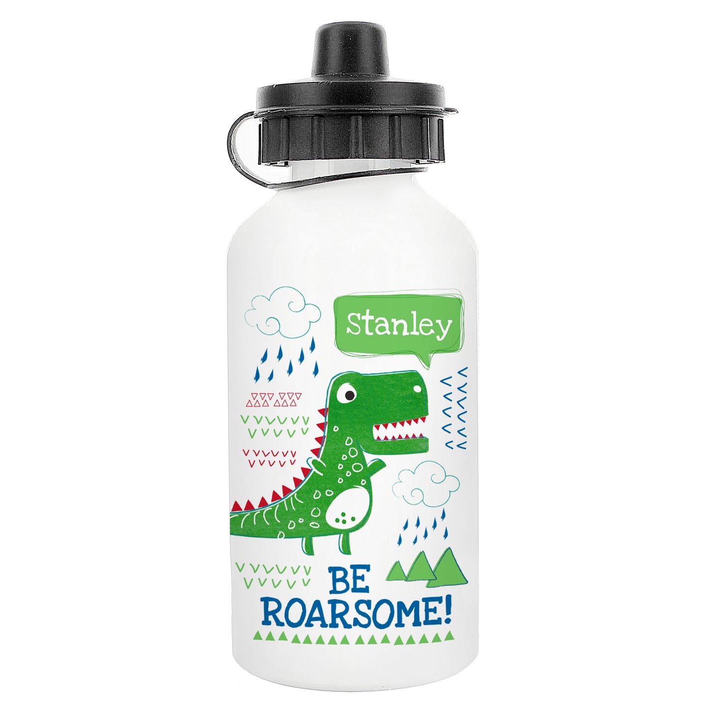 Personalised 'Be Roarsome' Dinosaur Water / Drink Bottle