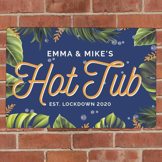 Personalised Hot Tub Metal Sign