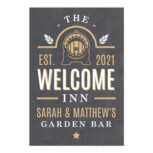 Personalised 'The Welcome Inn' Metal Sign