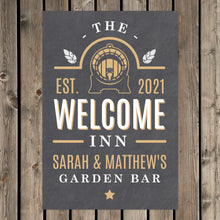 Personalised 'The Welcome Inn' Metal Sign