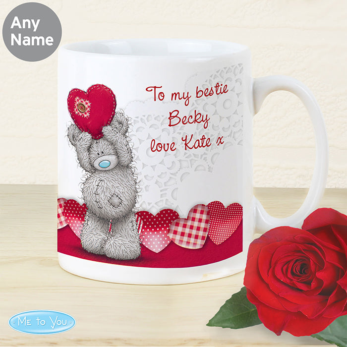 Personalised Me To You Heart Mug - Perfect for Valentine's Day, Anniversaries, Birthdays