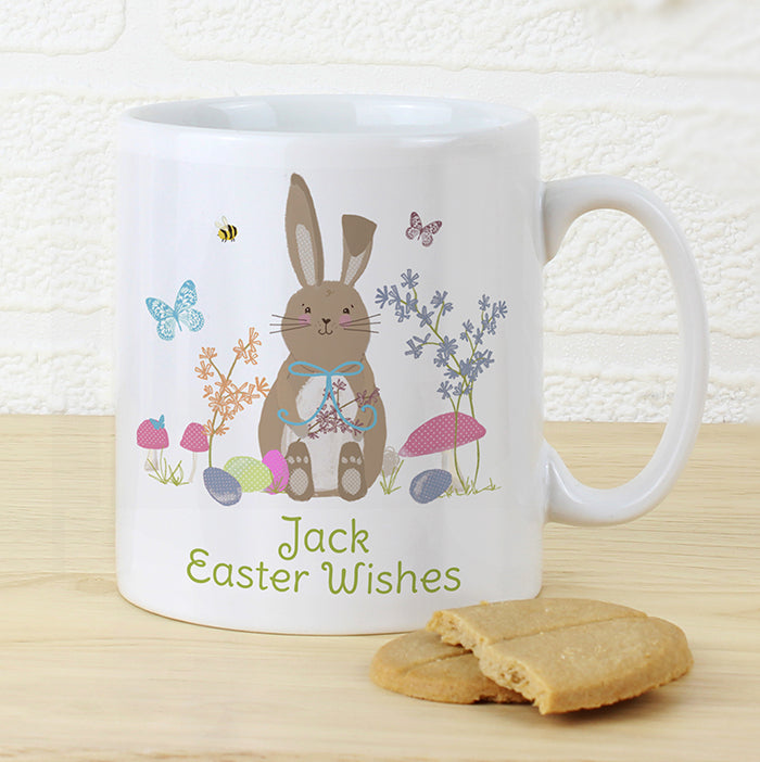 Personalised Easter Meadow Bunny Mug