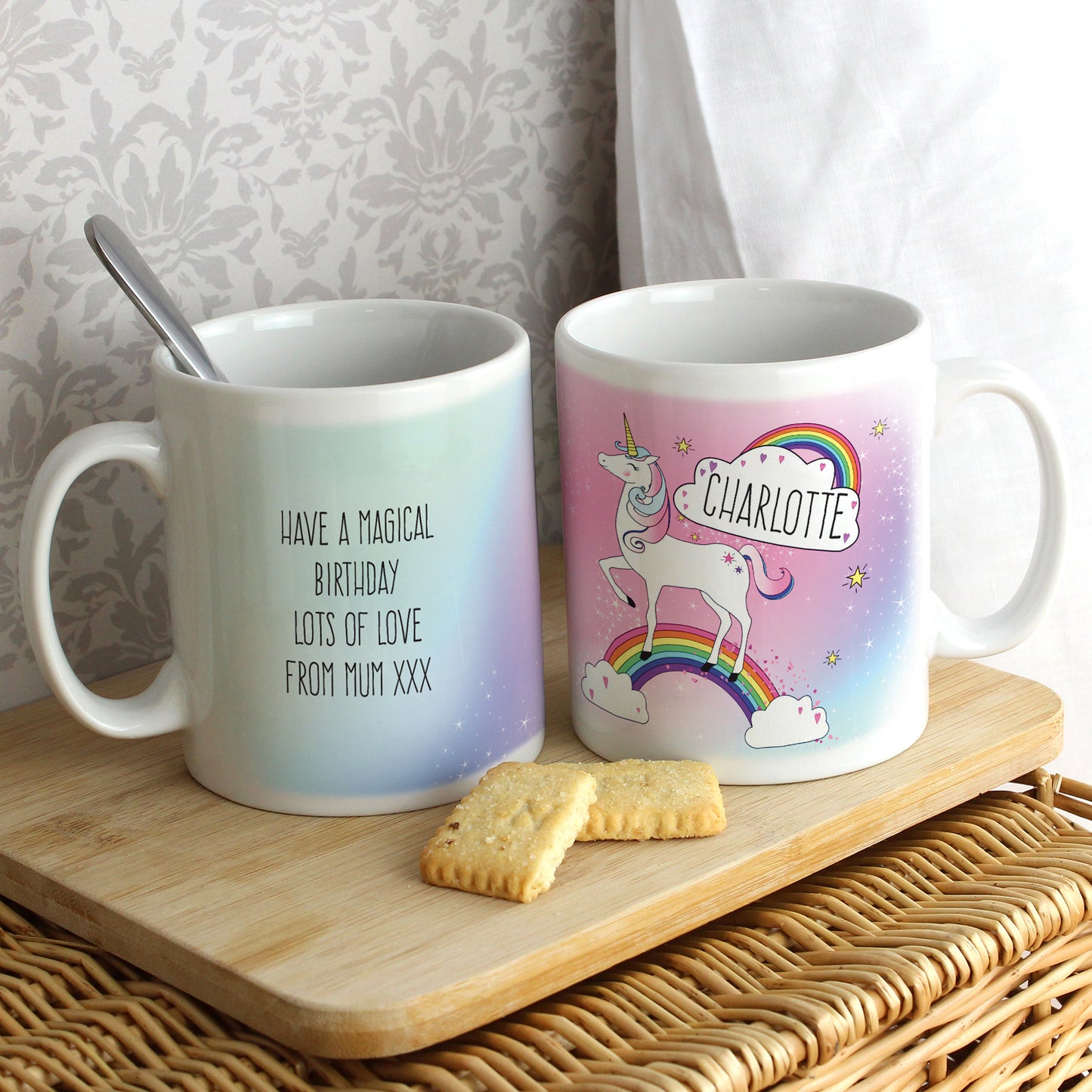 Personalised Rainbow Unicorn Mug