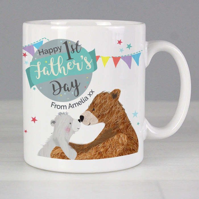 Personalised 1st Father's Day Daddy Bear Mug