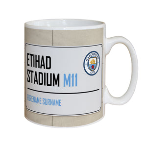 Personalised Football Team Street Sign Mugs - 8 Clubs Available