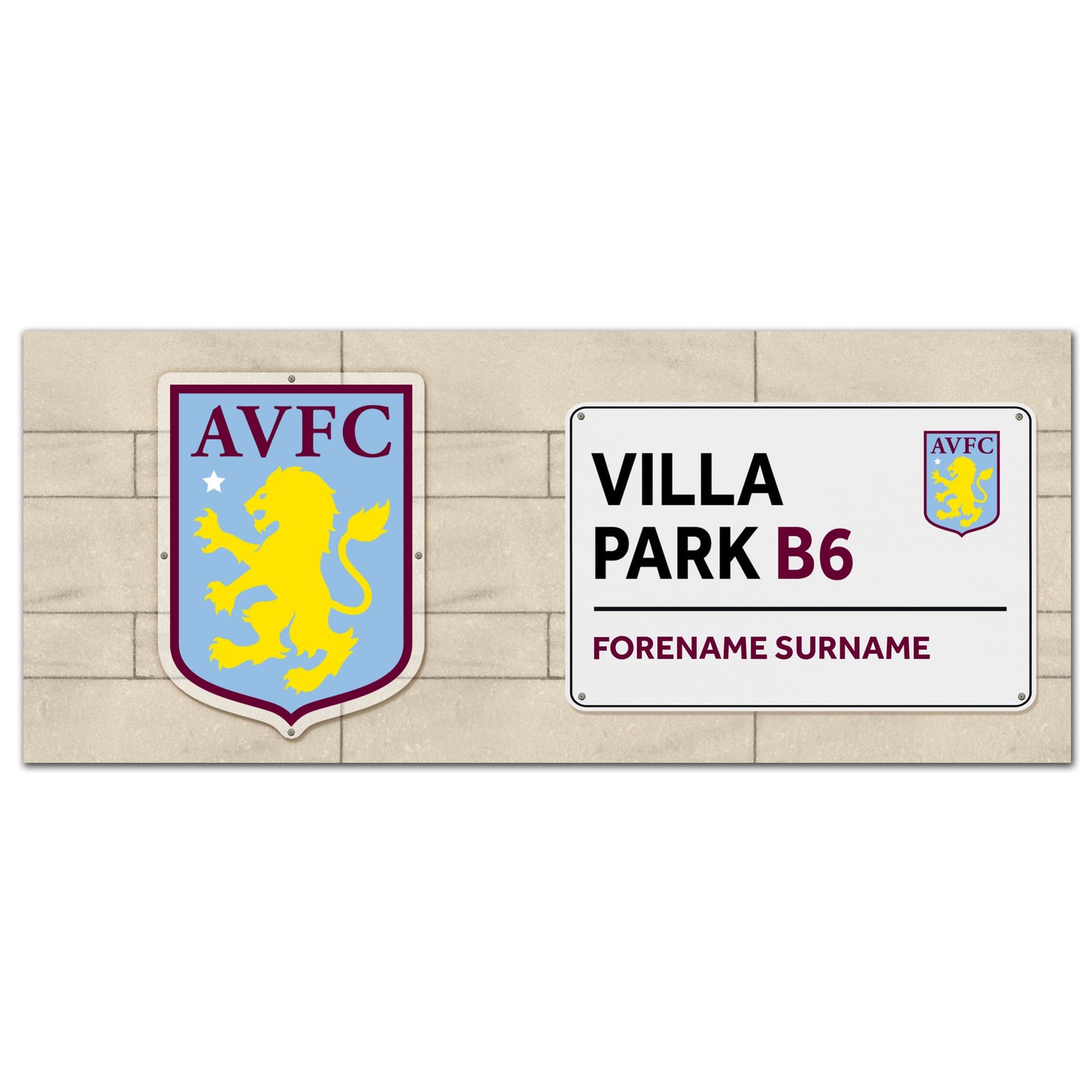 Personalised Football Team Street Sign Mugs - 8 Clubs Available