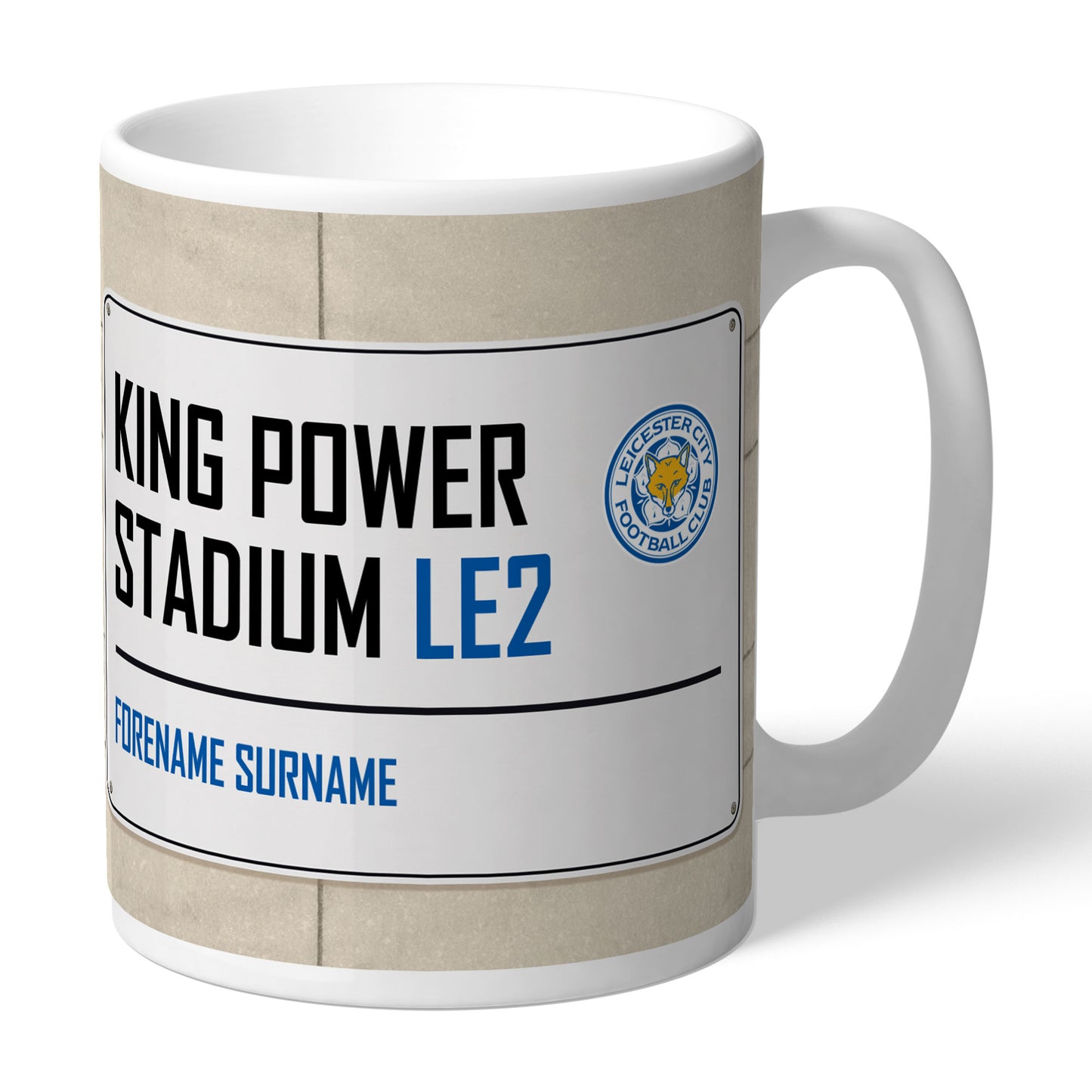 Personalised Football Team Street Sign Mugs - 8 Clubs Available