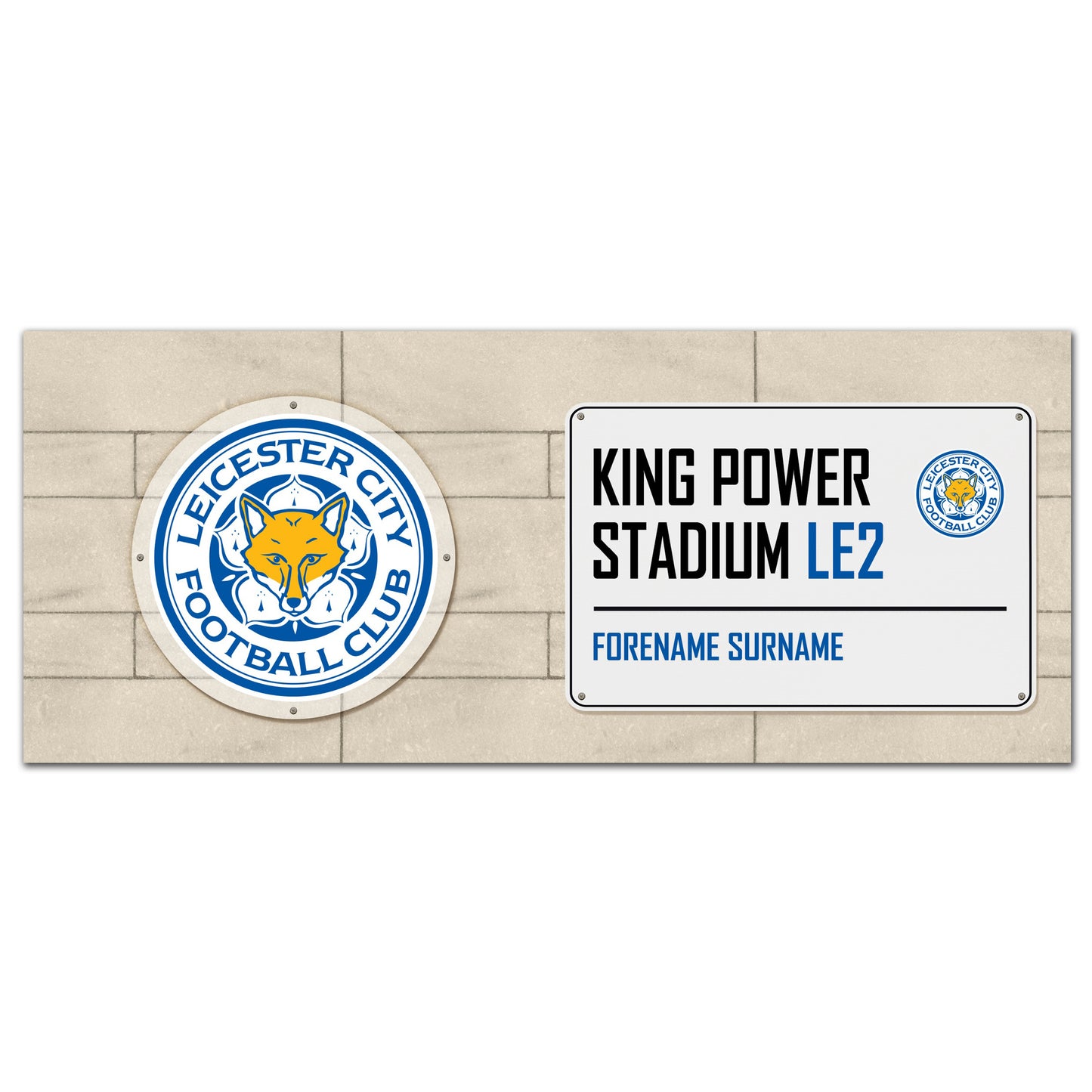 Personalised Football Team Street Sign Mugs - 8 Clubs Available