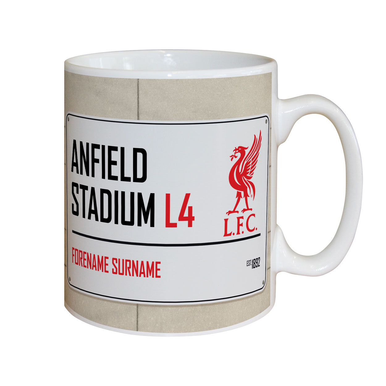 Personalised Football Team Street Sign Mugs - 8 Clubs Available