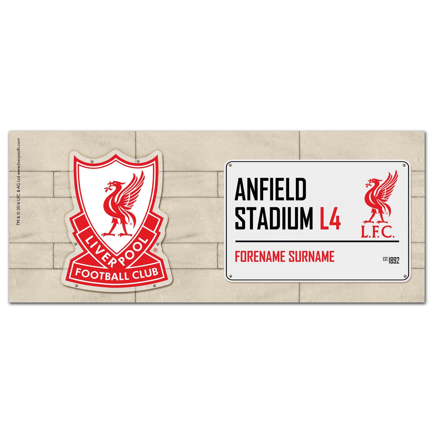 Personalised Football Team Street Sign Mugs - 8 Clubs Available