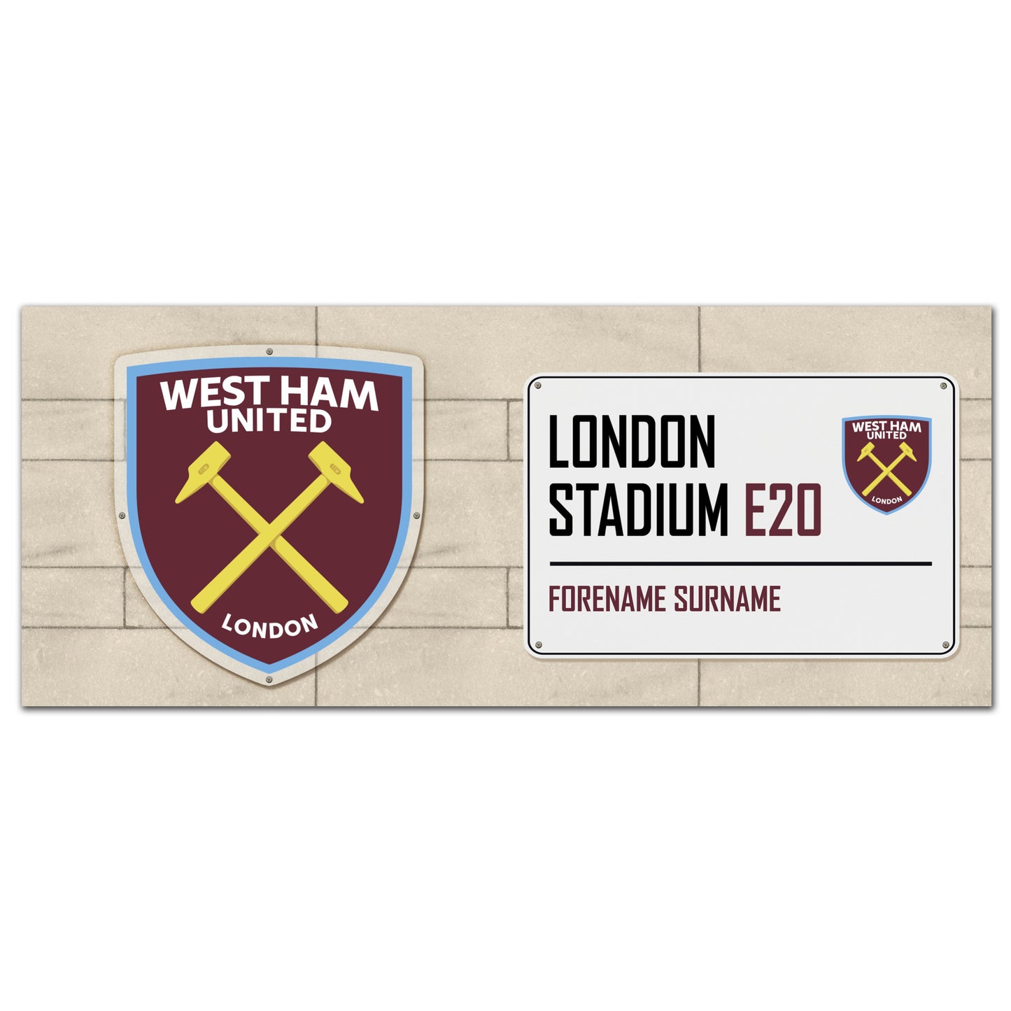 Personalised Football Team Street Sign Mugs - 8 Clubs Available