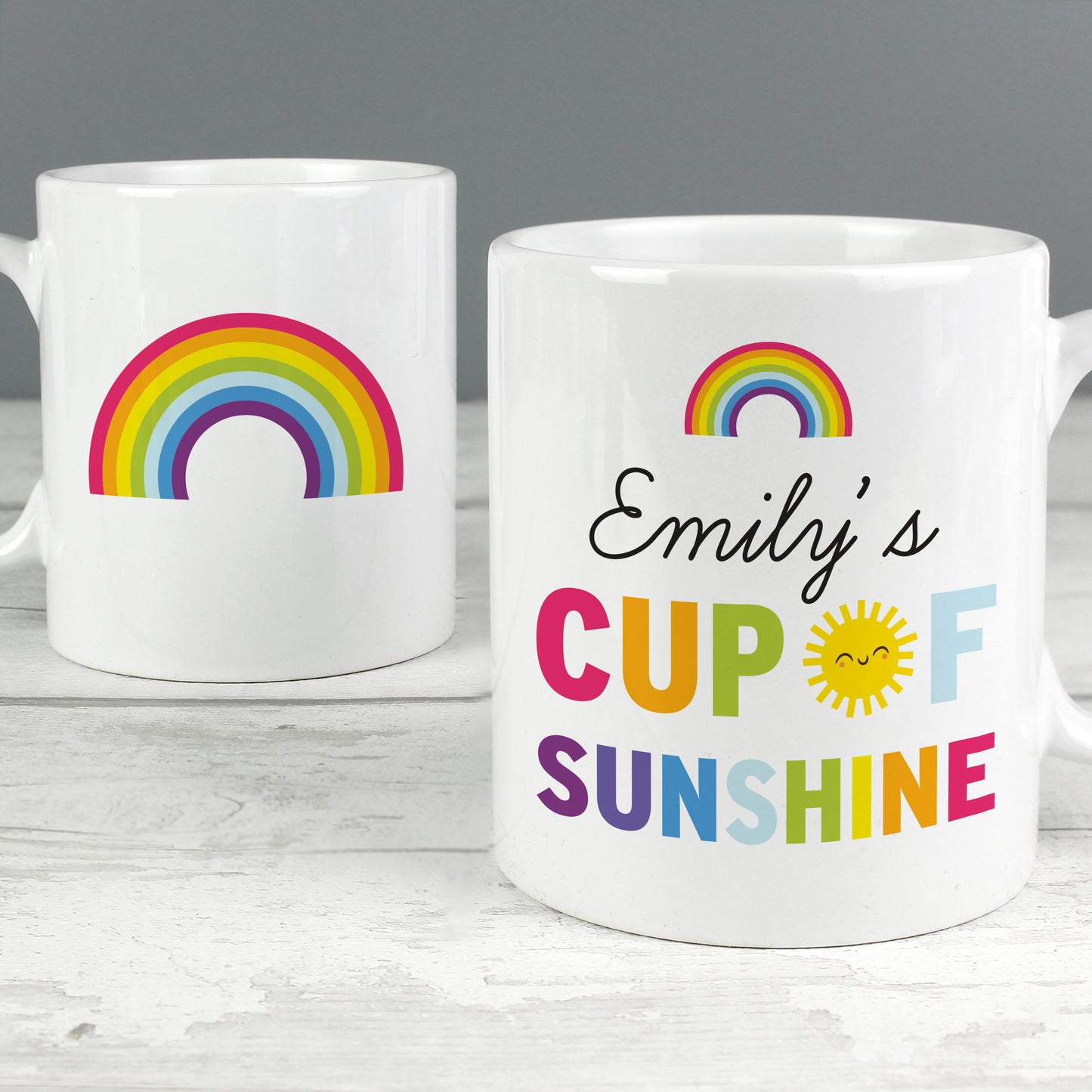Personalised Rainbow 'Cup of Sunshine' Mug
