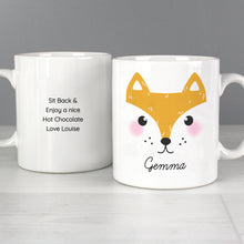 Personalised Cute Fox Face Mug - Updated Design