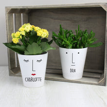 Personalised 'Mrs Face' Ceramic Plant Pot