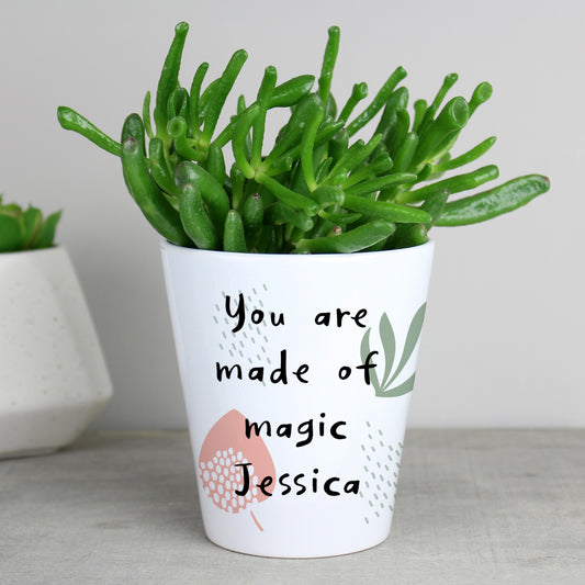 Personalised Abstract Pattern Ceramic Plant Pot