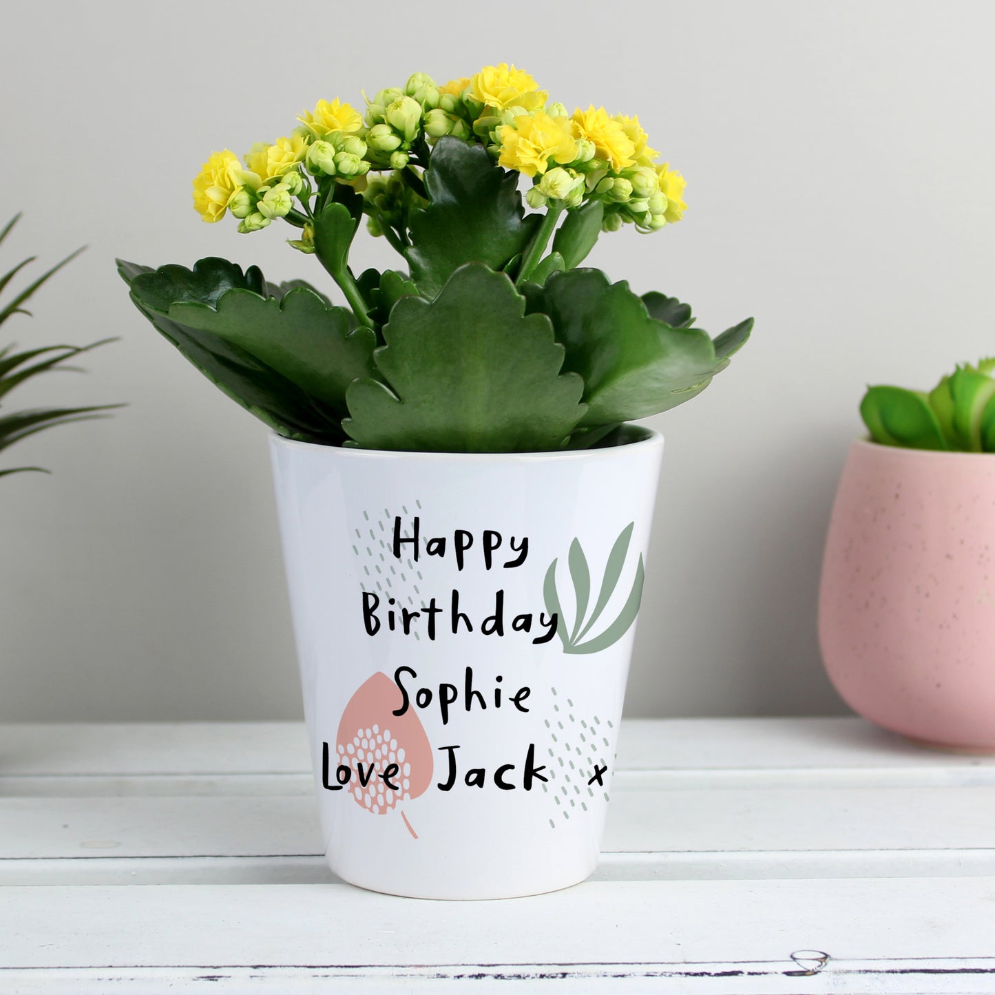 Personalised Abstract Pattern Ceramic Plant Pot
