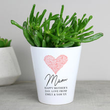 Personalised Heart Ceramic Plant Pot