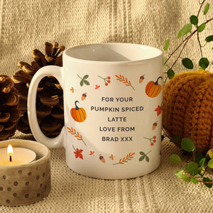 Personalised Pumpkin Mug - Great for Autumn/Halloween