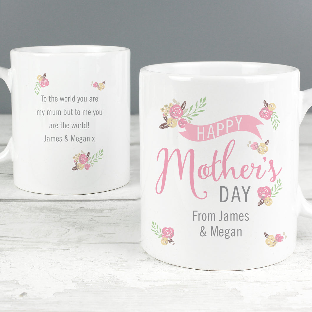 Personalised Floral Bouquet Mother's Day Mug