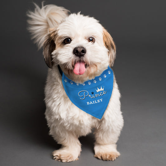 Personalised Prince or Princess Dog Bandana