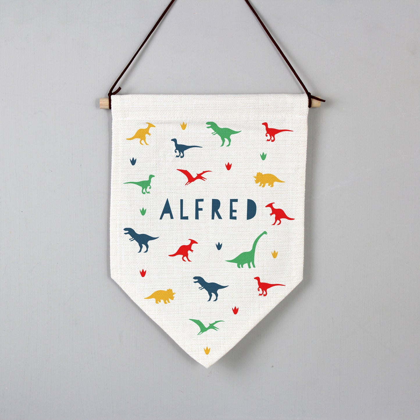 Personalised Dinosaur Hanging Banner - Great for a Child's Bedroom