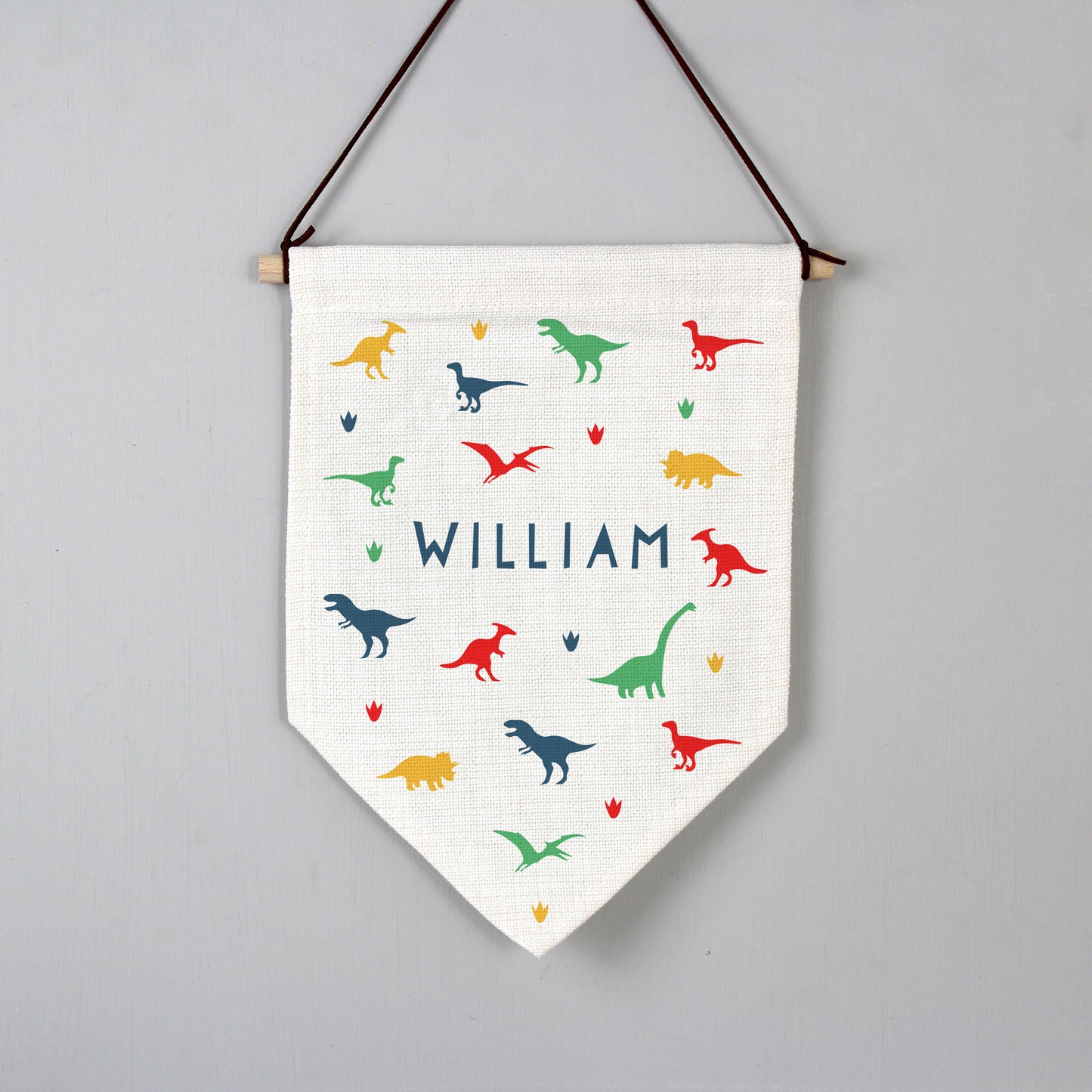 Personalised Dinosaur Hanging Banner - Great for a Child's Bedroom